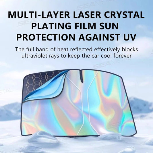 Parasolar Auto Pliabil 5 Straturi SEAMETAL — Protecție UV Parbriz - Accesorii Auto | GadgetAuto.ro