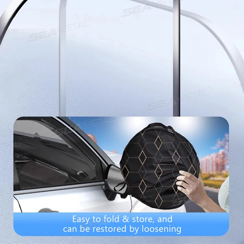 SEAMETAL 5 Straturi Husa Parasolar Auto Parbriz Pliabil Gros Geam Față UV Reflectorizant Perdea Parasolar Husa Protecție Solară