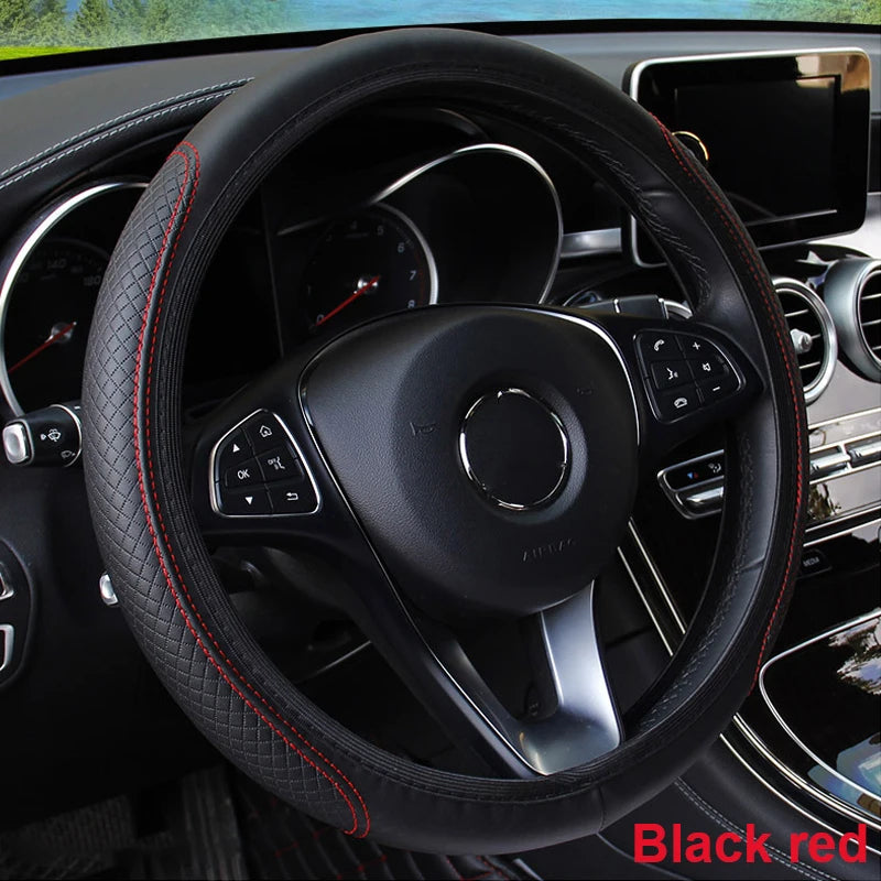 Universal Microfiber Steering Wheel Cover — Anti-slip Protection 37-39cm