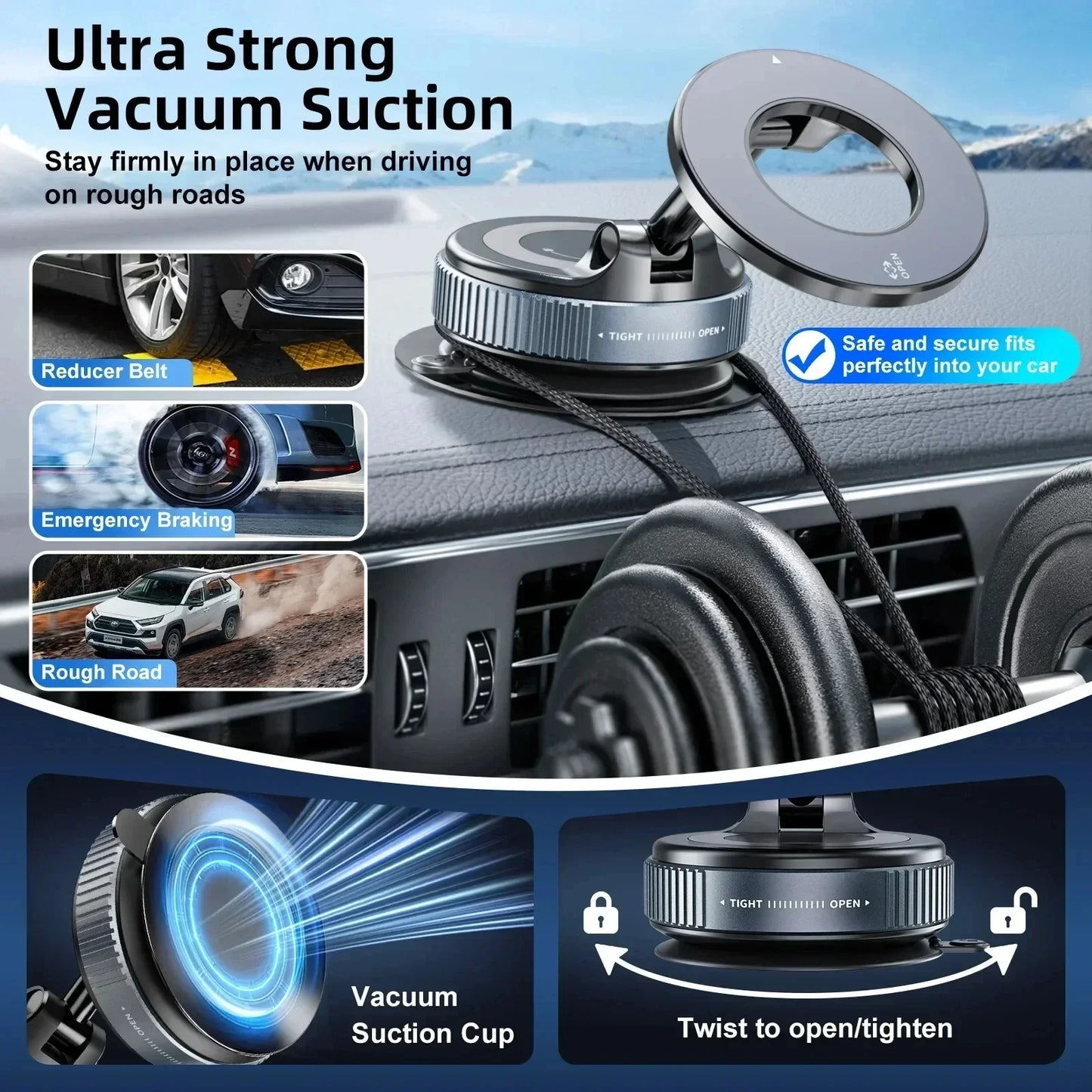 Suport magnetic auto pentru telefon