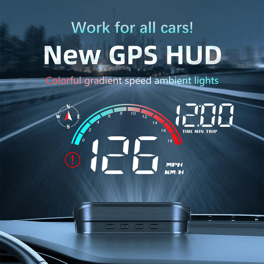 HUD Display Auto M22 — Proiector GPS Vitezometru pe Parbriz pentru Toate Mașinile - Accesorii Auto | GadgetAuto.ro
