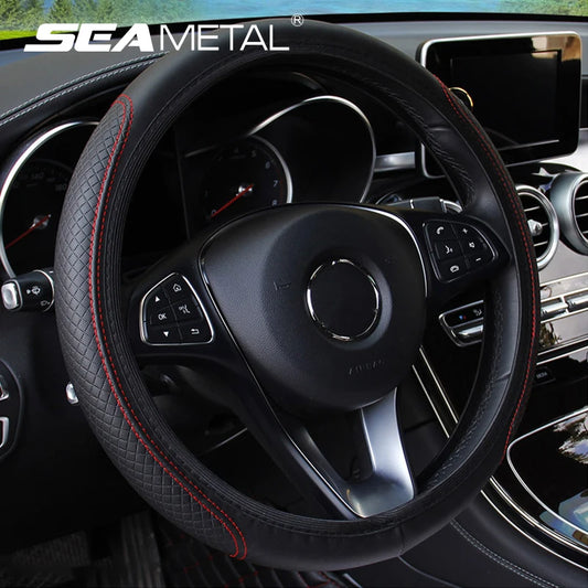 Universal Microfiber Steering Wheel Cover — Anti-slip Protection 37-39cm